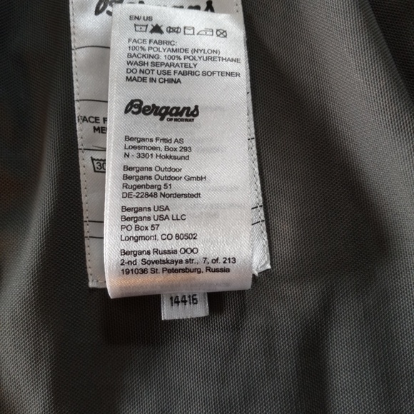 Bergan's of Norway Rain Shell- Men's- SZ XXL - Picture 5 of 11